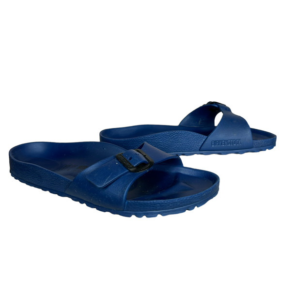 Birkenstock Madrid Eva Blue Rubber Sandals Slide On Summer Women's Size 6 - Picture 2 of 8